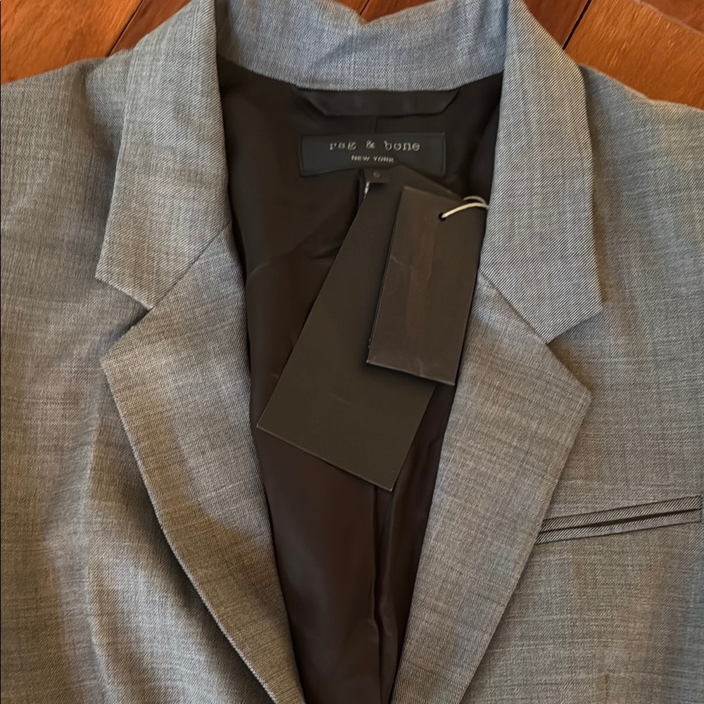 Rag & Bone Gray Sport Coat with Classic Tailoring